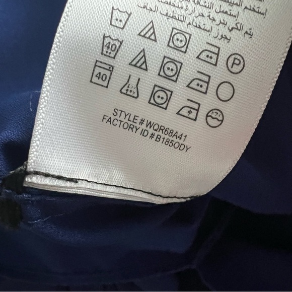 BCBCMaxazria Norah Maxi Dress in Orient Blue Chiffon Size 4 Wedding Formal Date - Picture 11 of 12